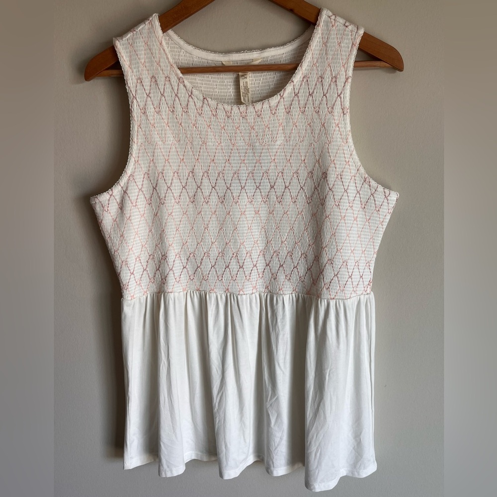 Matilda Jane NWT Women's Day in the Park Sleeveless Smocked Top Size Large (L)